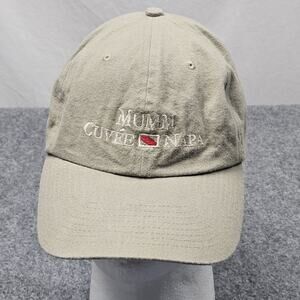 Mumm Napa Valley Winery Cuvee Beige Hat Strapback Cap California Wine Vineyard